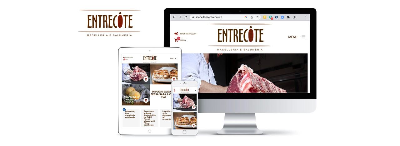 Un nuovo design per il sito e-commerce di Entrecote Macelleria 